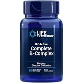 Life Extension - BioActive Complete B-Complex 60 Capsules - Full Spectrum B Vitamin Complex for Energy and Metabolism, Brain