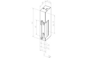 TESA ASSA ABLOY Assa Abloy Elektro-Türöffner 19E DIN L/R o.S. ohne Schliessblech (6-12 V AC/DC, Zink-Druckguss), 19E---------D11