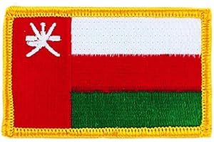 Akachafactory Patch écusson brodé Drapeau sultanat d'oman Flag thermocollant Insigne Backpack