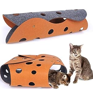 Umiwe Túnel Plegable para Gatito Juguete para Gatos, Tubo Plegable para Gatito Interactivo Kitty Tunnel Bed Comportamiento Formación Cat Bed Mat para Gato Cachorro Gatito Conejo Juguete Interactivo
