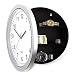 Produktbild HC-Handel 936066 Wanduhr mit Geheimfach "Bahnhof" 25 cm weiß/silber