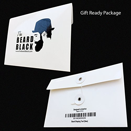 Bart-Gestaltung & Styling-Tool mit eingebautem Kamm für perfekten Line Up & Edging, verwenden Sie mit einem Bart Trimmer oder Rasiermesser, um Ihre Bart & Gesichtsbehaarung, Premium-Qualität Produkt von The Beard Black - 2