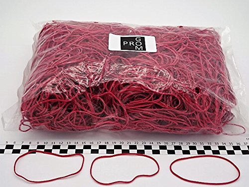 Progom - Gomas Elasticas - 100 64 mm x 1 7mm - Rojo - bolsa de 1k Progom - Gomas Elasticas - 100 64 mm x 1 7mm - Rojo - bolsa de 1k