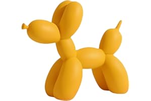 YOYUMI Esculturas Perro Globo Decoracion Adornos para,Adecuado para la decoración del vestíbulo de la Sala de Estar y el Dormitorio, Artesanías De Resina (Amarillo 8.7Inch)