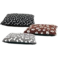 Karlie Hundekissen Eckig Bones, grau, 91 cm x 70 cm x 4 cm, aus flecce