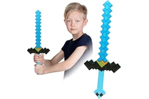 YCVBCY Pixel Spada Giocattoli per Bambini Strumento del Videogioco Giocattolo per Bambini Tema Cartone Animato Pixel Spada di Pietra per Il Gioco di Ruolo Regali per Ragazze e Ragazzi