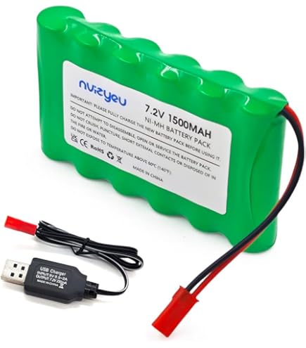 Batería Recargable Ni-MH De 7.2 V 2400 MAh AA Con Conector Tamiya Estandar Para Rc Car Rc Truck Electrodomesticos Paquete De 2 Con Cargador Usb