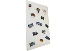 STALFORM Lavagna Magnetica da Parete in Acciaio Bianca 80x50 cm, White Memo-Board, Pannello Magnetico per Calamite, Lavagna da Cucina, Ufficio, Camera dei Bambini