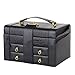 Produktbild AMYMGLL Gürtel Schublade Schmuckschatulle, Schmuck Aufbewahrungsbox mit einem Spiegel , black