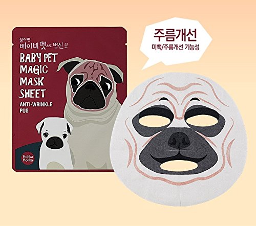 Holika Holika - Mascarilla Baby Pet 22 ml - Magic Mask Sheet - Pug - 1 unidad