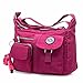Produktbild Damen Umhängetasche Nylon Wasserdichte Schultertasche Groß Crossbody Messenger Tasche für Frauen - Lila Rot