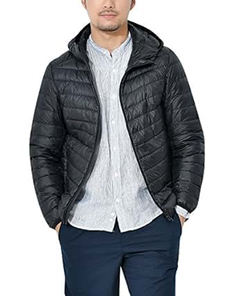 Men's Lightweight Hooded Down Puffer Jacket Coat Packable Puffa Jacket: Amazon.co.uk: Clothing
