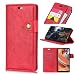 Produktbild iPhone XS MAX Hülle, PU Leder Flip Wallet Cover Book Style Stand Schütz Hülle Card Slot Leder Tasche Case und Magnetverschluß Kratzfestes Fall für iPhone XS MAX, rot