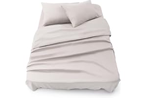 Blumtal Completo lenzuola matrimoniali 3pz - completo letto matrimoniale certificato OEKO-TEX - lenzuolo con angoli 180x200x30cm + lenzuolo 280x275cm + federa cuscino 50x80cm in microfibra - grigio