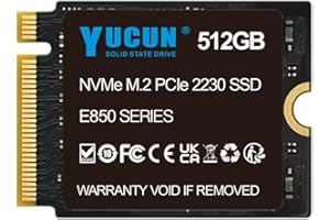 YUCUN 512GB M.2 2230 NVMe SSD PCIe Unidad en Estado Sólido Compatible con Steam Deck, Surface Pro,Tablets