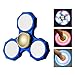 Produktbild Spinner,CAMTOA LED Licht Hand Spinner Finger Fidget Spielzeug mit 3 Modus leuchtend,für ADD,ADHS,Angst und Autismus Erwachsene Kinder Tri-Spinner Blau