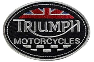 SIGITASTRADING Triumph T Sports Racing Motorsport Écusson Patch en Fer brodé sur Accessoire