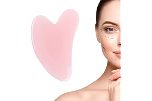 TIMEMEET Gua Sha, Strumento Di Massaggio Gua Sha, Raschietto Per Il Viso A Forma Di Cuore, guasha Per La Cura Della Pelle Per Il Rilassamento Del Viso E Il Sollevamento Della Pelle (Rosa)