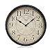Produktbild XJYA Wanduhr, 12 Zoll Schwarze Wanduhr Europäischer Stil Retro Vintage Uhr Nicht tickt Flüsterleise Batterie Betrieb mit HD-Glas Leicht zu lesen für Innendekor (Schwarz 12 ')