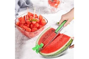 AMAZING MELON CUTTER Erstaunlicher Melonenschneider Wassermelonenschneider Edelstahl Schneider Messer Entkerner Obst Gemüse Werkzeuge Küche Gadgets
