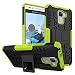 Produktbild Huawei Honor 7 Hülle, SsHhUu Premium Rugged Stoßdämpfung & Staubabweisend Kompletter Schutz Hybrid-Koffer mit Ständer Telefon Kasten für Huawei Honor 7 (5.2") Grün