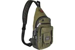 Vanlison Schulterrucksack Sling Rucksack Sling Bag Umhängetasche Daypack Crossbag mit Verstellbarem Schultergurt Mann Frauen Tasche