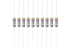 YOKIVE 100uds Carbono Película Resistores, 1W 4.7K Ohm 5% Tolerancias Resistor, Bueno para Bricolaje Electrónicos Proyectos (4 Colores Banda, 2,36 x 0,14 Pulgadas)
