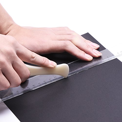 Outus Papier Falzbein aus Kunststoff Spitz Knochen Werkzeug für Papierhandwerk, Kartenherstellung, Büromaterial und Handgefertigte Bücher - 5