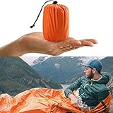 Especificación: Material: PE, Tamaño: Aprox. 200 x 90 cm, un saco de dormir de emergencia puede evitar que pierda calor