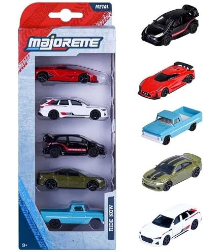 MAJORETTE Siyah Arabalar Giftpack, 5 Araç Seti, Black Edition