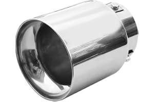 Auspuffblende Endrohr Auspuff Universell Schalldampf Edelstahl Rund bis 70mm Chrom AutoHobby