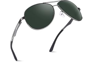 GQUEEN Męskie okulary przeciwsłoneczne z polaryzacją premium Al-Mg lustro zawiasy sprężynowe pilot UV400, MOS1