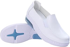 YYTCSJZ Scarpe da Infermiere per Le Donne, Primavera Estate Traspirante Pelle Morbida Professionale E Antiscivolo Ortopedico Lavoro Infermieristico Scarpe per I Medici Infermieri Ospedale