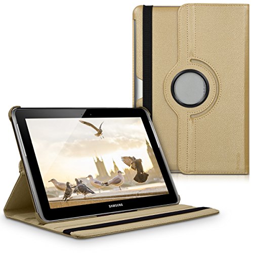kwmobile Étui Samsung Galaxy Tab 2 10.1 P5100/P5110 - Étui à rabat 360° avec support et élastique en simili cuir pour Samsung Galaxy Tab 2 10.1 P5100/P5110