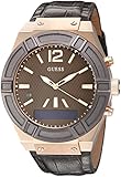 Guess Herren Analog-Digital Quarz Uhr mit Leder Armband C0001G2