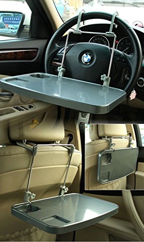 DaoRier Faltbare Auto-Rücksitz Laptop-Halter Auto Laptop Halterung Getränkehalter Notebooktisch KFZ Tischhalterung Schwarz - 8