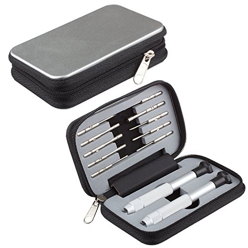 Lilware Universal 10 in 1 Aluminium Wallet Schraubendreher Kit für elektronische Geräte.Black