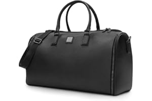 JAMES HAWK Weekender - Borsa da viaggio per viaggi e bagaglio a mano, con tracolla rimovibile, per abito e camicia con protezione RFID, colore nero