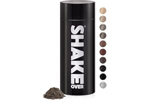 ‎SHAKE OVER SHAKE OVER Veganes Streuhaar zur Haarverdichtung, mit Zink angereicherte Fasern, hochwertiges Schütthaar, Made in Europe (30 g, DARK BLONDE)