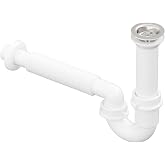 Aqua Bagno Comfort Lavabo Sifonu, Koku &Ouml;nleyici, Ayarlanabilir, S&uuml;zge&ccedil; Dahil
