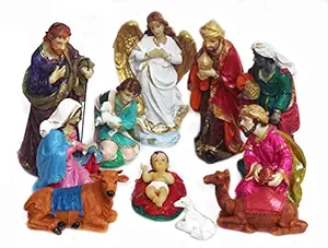 Arte House Realistic Nativity Set for Christmas Decoration, Set of 11, Made in polymarble-7.5 inches (Baby Jesus- 3.5