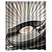 Produktbild CHATAE Design Vinyl Record Plattenspieler Wasserdicht Badezimmer Stoff Duschvorhang, Bad Decor 152,4 x 182,9 cm Zoll