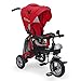 Produktbild Moni Tricycle Fenix 5 in 1 Dreirad, Laufrad, Gummireifen, Lenkstange, Rucksack Bremse (Rot)