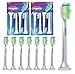 Produktbild 8 Aufsteckbürsten/Ersatzbürsten "Diamond Clean" von Zahnfee® ---- für Philips Sonicare Diamond Clean, FlexCare, FlexCare Platinum, FlexCare(+), HealthyWhite, 2 Series, EasyClean and PowerUp usw.