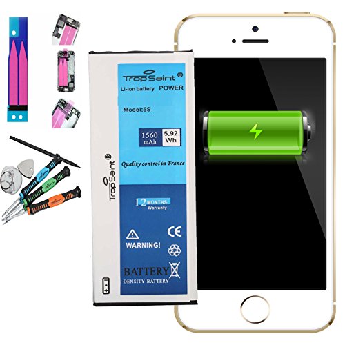 Trop Saint Batterie Interne pour iPhone 5S - 1560mAh Kit de R paration avec Outils et Adhesifs reviews Trop Saint Batterie Interne pour iPhone 5S - 1560mAh Kit de R paration avec Outils et Adhesifs