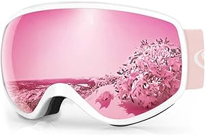 findway Maschera da Sci Bambino 3~14 Anni Occhiali da Sci Maschera Sci Occhiali Sci per Ragazzo Ragazza Anti UV Anti Nebbia Compatibile con Casco per Sci Snowboard Sport Invernali