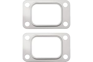 SG Store 2 juntas de colector de entrada turbo de 4 agujeros, junta de brida de acero inoxidable T3 Metal Gt30 Gt35 T35 T38 compatible con turbocompresor Garrett T3 Turbo Manifold