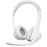 Logitech H390 Wired Headset for PC/Laptop, Stereo Headphones with Noise Cancelling Microphone, USB-A, In-Line Controls, Works