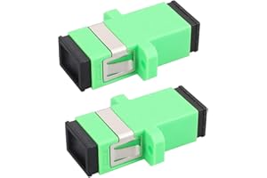 LIAYTRSS 2pcs Adaptateur fibre optique SC/APC - SC/APC, Coupleur fibre optique Femelle-Femelle, Simplex monomode