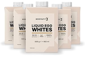 Body & Fit Blancs d’Oeufs Liquides - 6 Bouteilles de 485 ML - Pasteurisés Prêts-à-Cuisiner sans Additifs ni Conservateurs - Provenance Union Européenne